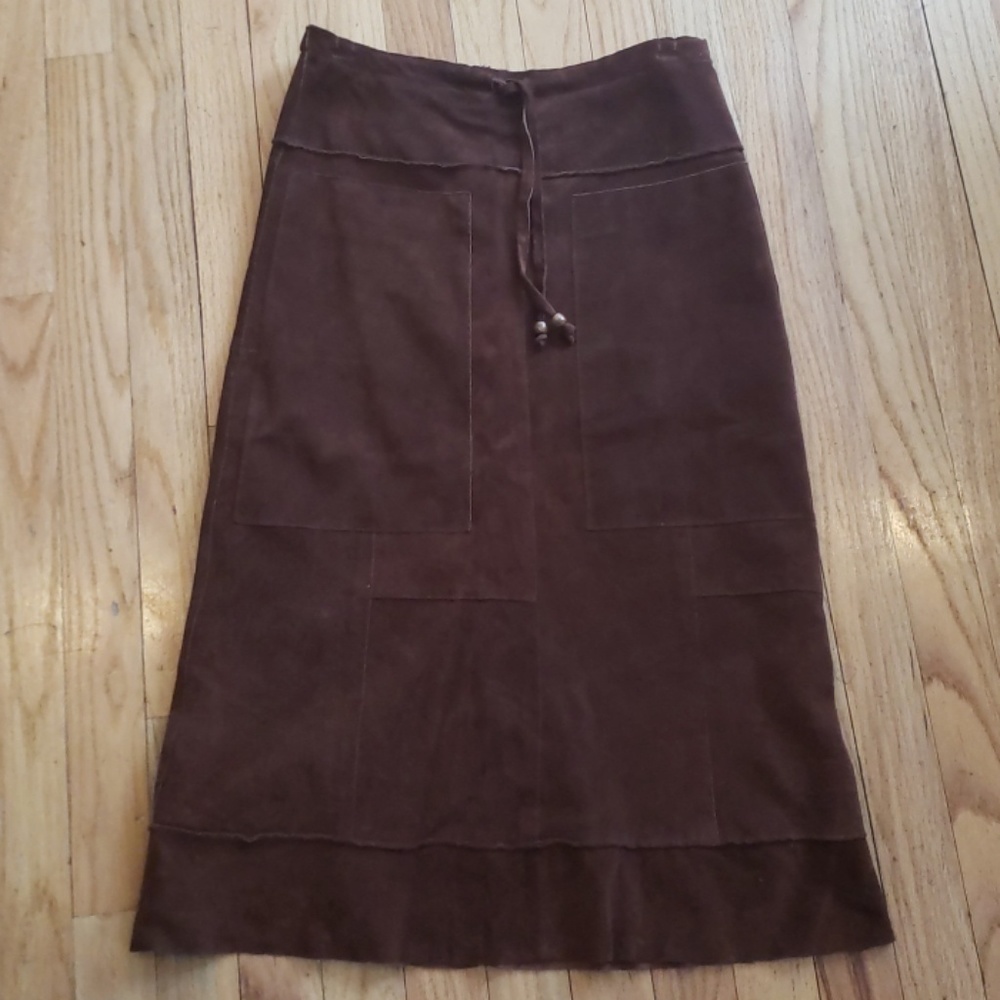 Brown suede skirt- Wilson's maxima